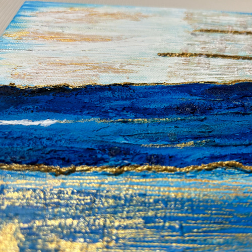 原画 『青の輝き』光 インテリアアート テクスチャーアート おしゃれ