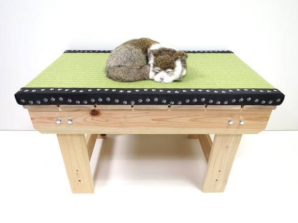 猫もくつろげる1人掛け畳縁台【ベンチ】 2枚目の画像