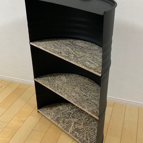 ドラム缶ハーフラック ドラム缶ハーフラック ドラムボトルラック 棚・シェルフ・ラック SEA