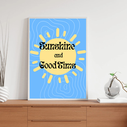 インテリアポスター 太陽 英字 英語 ポエム 名言 シンプルポップ