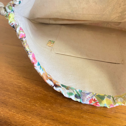 ロエベカゴバッグSサイズ用 巾着 インナーバッグ リバティ ティッシュ