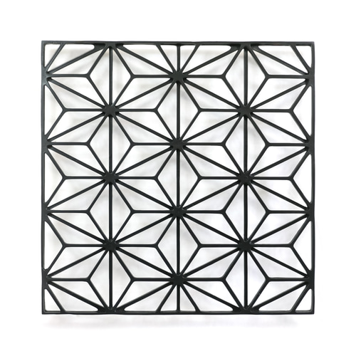 和柄面格子-NAGOMI 麻の葉 ASANOHA（両面ﾀｲﾌﾟ）4枚 アルミ装飾鋳物