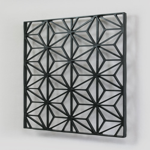 和柄面格子-NAGOMI 麻の葉 ASANOHA（両面ﾀｲﾌﾟ）4枚 アルミ装飾鋳物