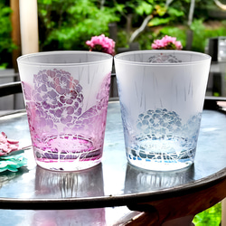 青色ストライプのガラス製器 青色ストライプのガラス製器