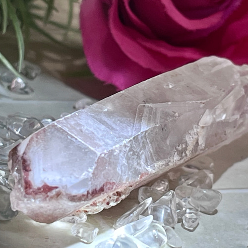 龍脈水晶✨ファントムヘマタイトインクォーツポイント原石ラフストーン