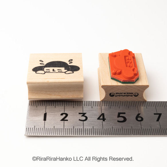 今ならポチ袋プレゼントつき♪恥ずかしまもるくん＊26ｍｍ×30ｍｍ＊ラバースタンプ＊R1042 3枚目の画像