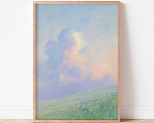 彩雲 印象派 アートポスター｜虹色のグラデーション アブストラクト