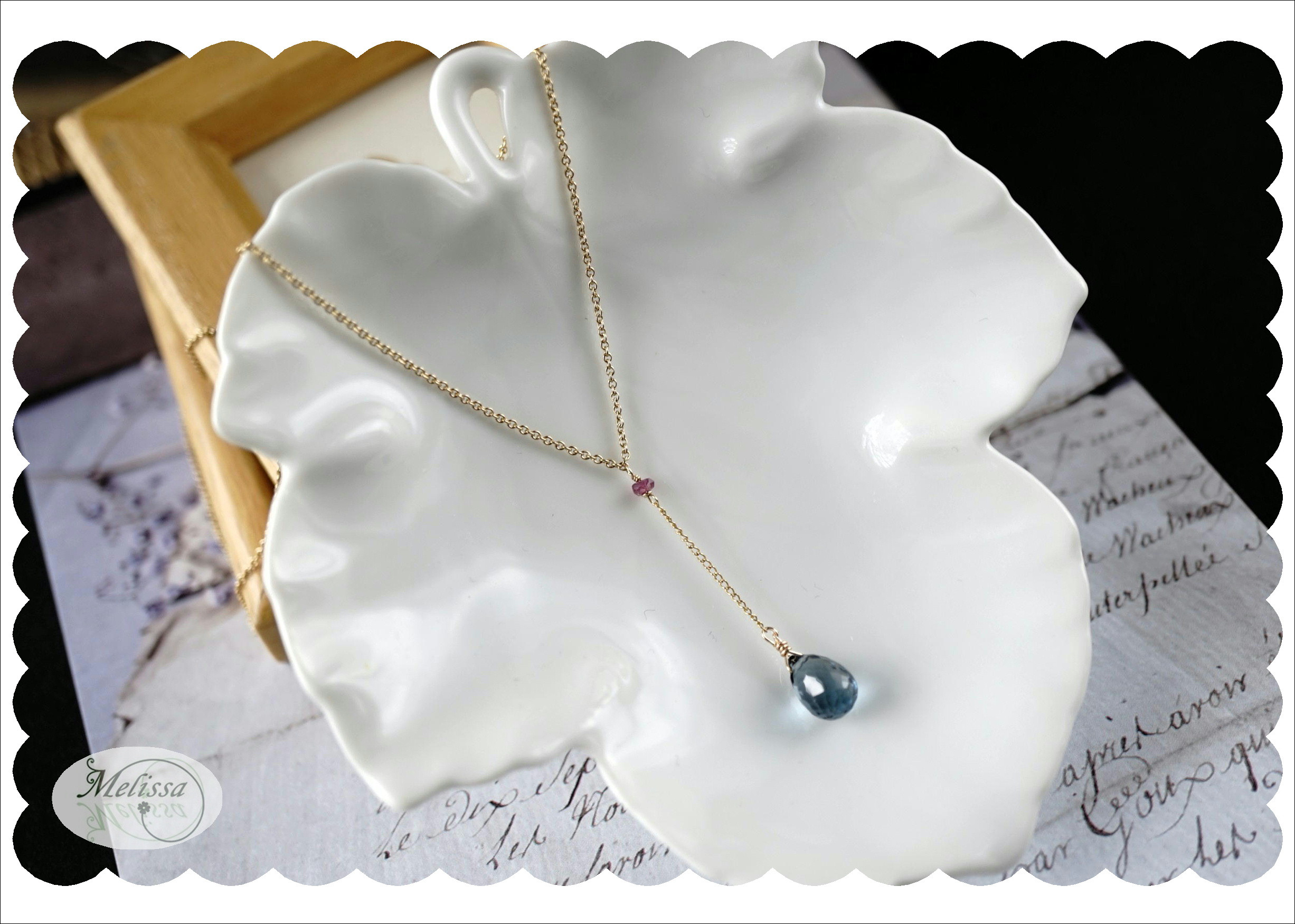 ロンドンブルートパーズのYネックレス