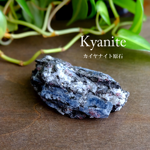 ロシア産 カイヤナイト原石（藍晶石）1点ものレア原石 鉱物コレクション インテリア 置石 g0195