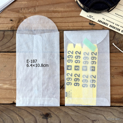 516・E-270～ USA グラシン封筒 5種×10枚 計50枚セット 封筒