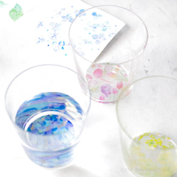 【底に水彩花と名入れ】　花咲くグラス／紫陽花／AN825-aj／Creema限定 11枚目の画像