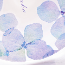 【底に水彩花と名入れ】　花咲くグラス／紫陽花／AN825-aj／Creema限定 9枚目の画像