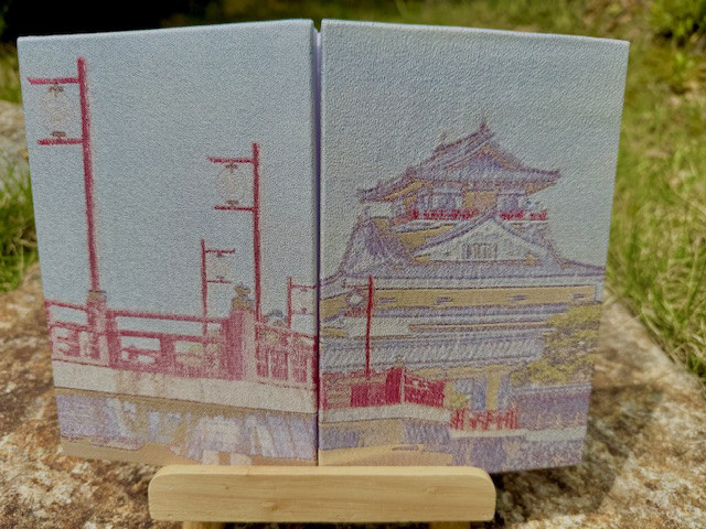 御城印帳(清州城) 金糸使用　『シルクの生地を使用』