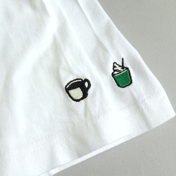 ヘビーウェイト／上質素材の刺繍Tシャツ＜カップコーヒー＞＜ソーダ＞ 4枚目の画像