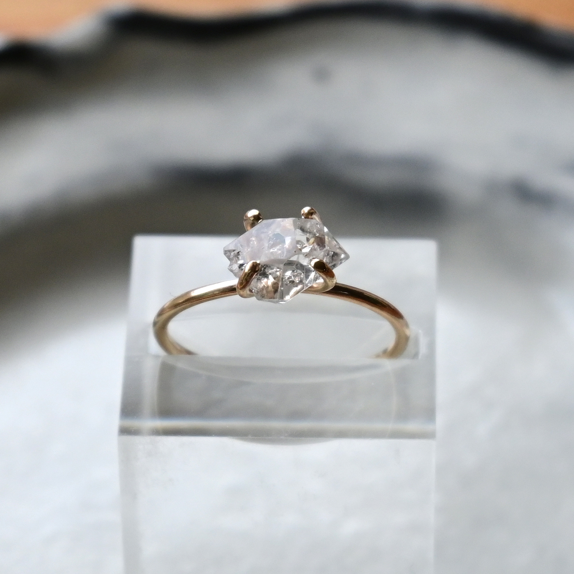 14kgfハーキマーダイヤモンドリング　ibuki