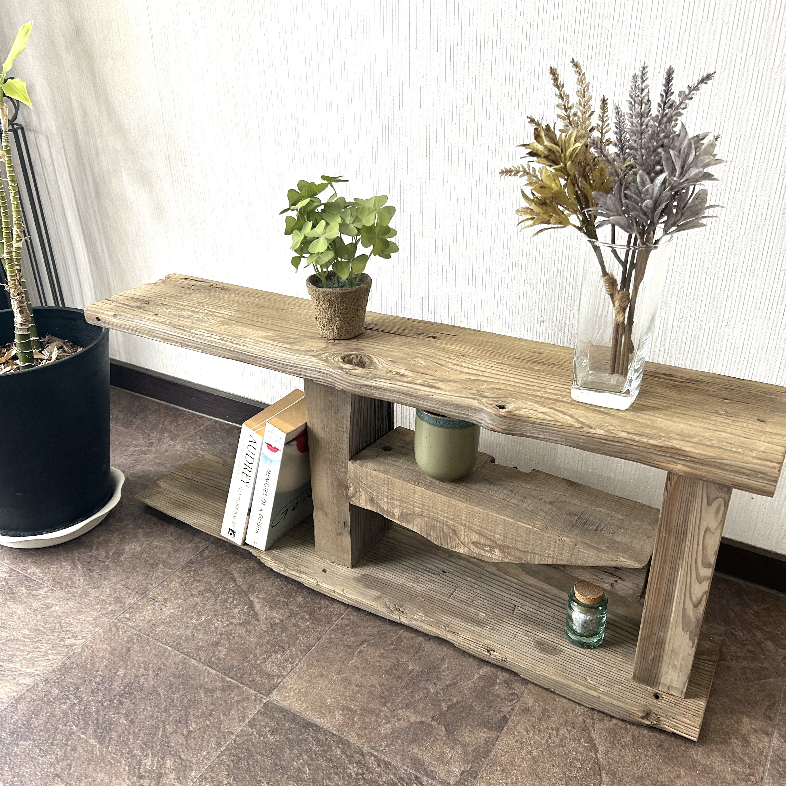 流木と古材の飾り棚　シェルフ　店舗什器