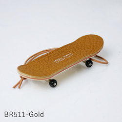 本革スケボーチャーム  キーホルダー レザー小物 / BR511 9枚目の画像