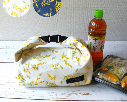 受注生産〕コンビニ弁当が入るマチ広タイプ！洗えるランチバッグ 保温