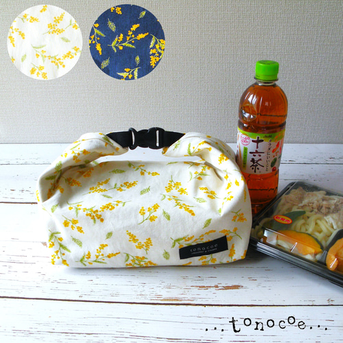 受注生産〕コンビニ弁当が入るマチ広タイプ！洗えるランチバッグ 保温