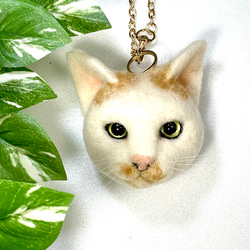 白茶猫の猫バッグチャーム931 羊毛フェルト 羊毛フェルト猫 茶白