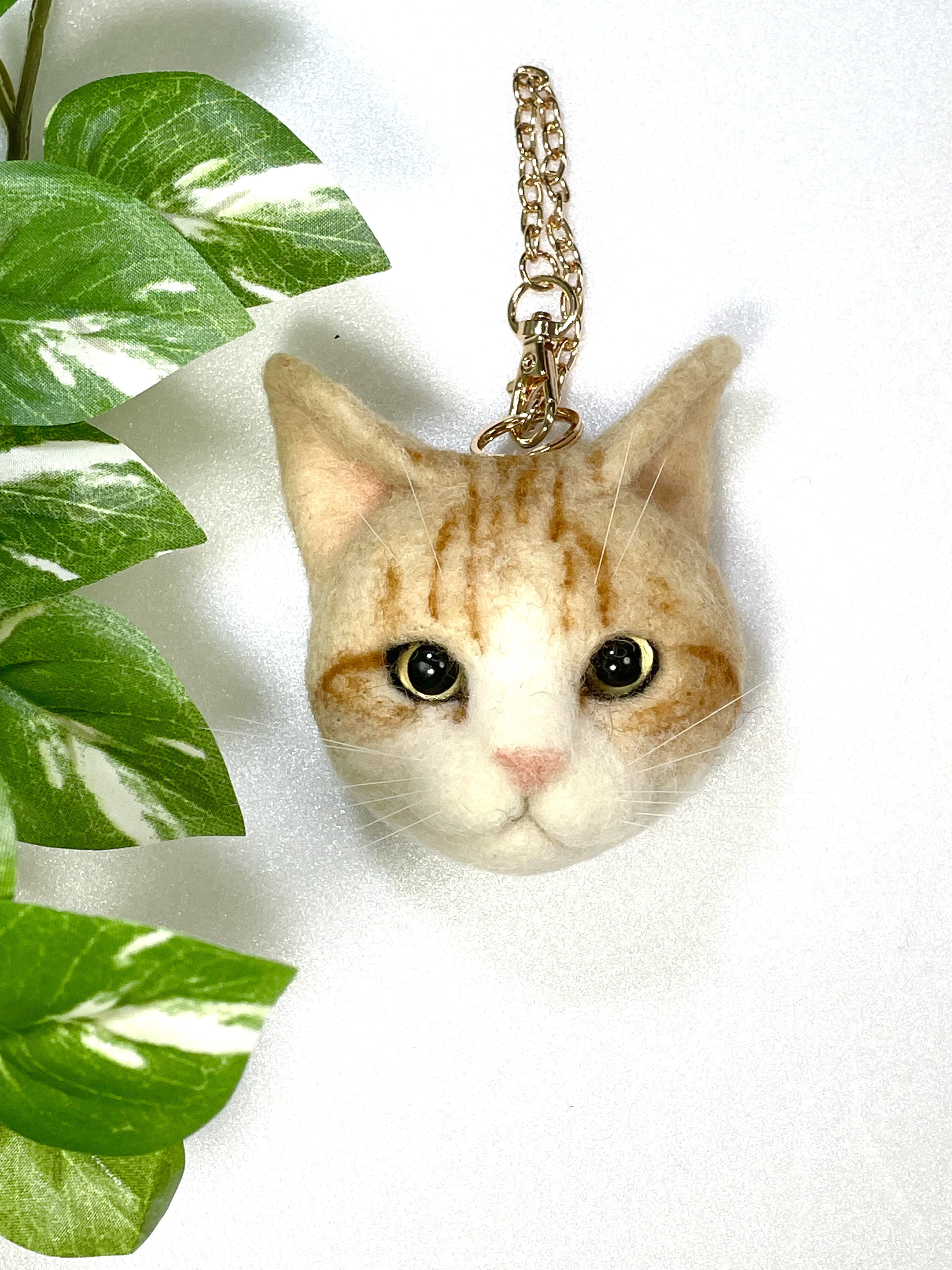 羊毛フェルト　子猫(茶トラ白)