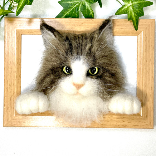 のら猫なおさま専用 羊毛フェルト 額飾り 猫ちゃん3匹 のら猫なおさま専用 羊毛フェルト 額飾り 猫ちゃん3匹 のら猫なおさま