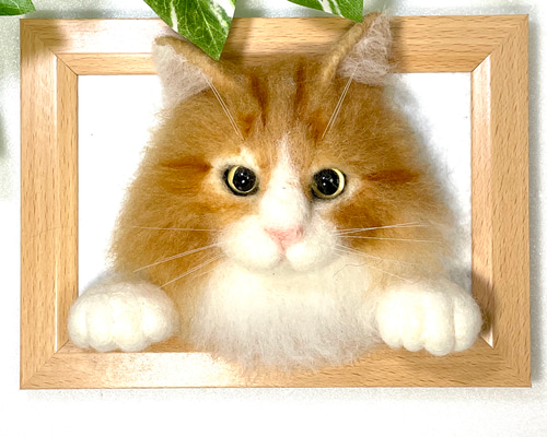 羊毛フェルト　子猫(茶トラ白) Yahoo!オークション - funwari 羊毛フェルト 茶トラ白 赤ちゃん