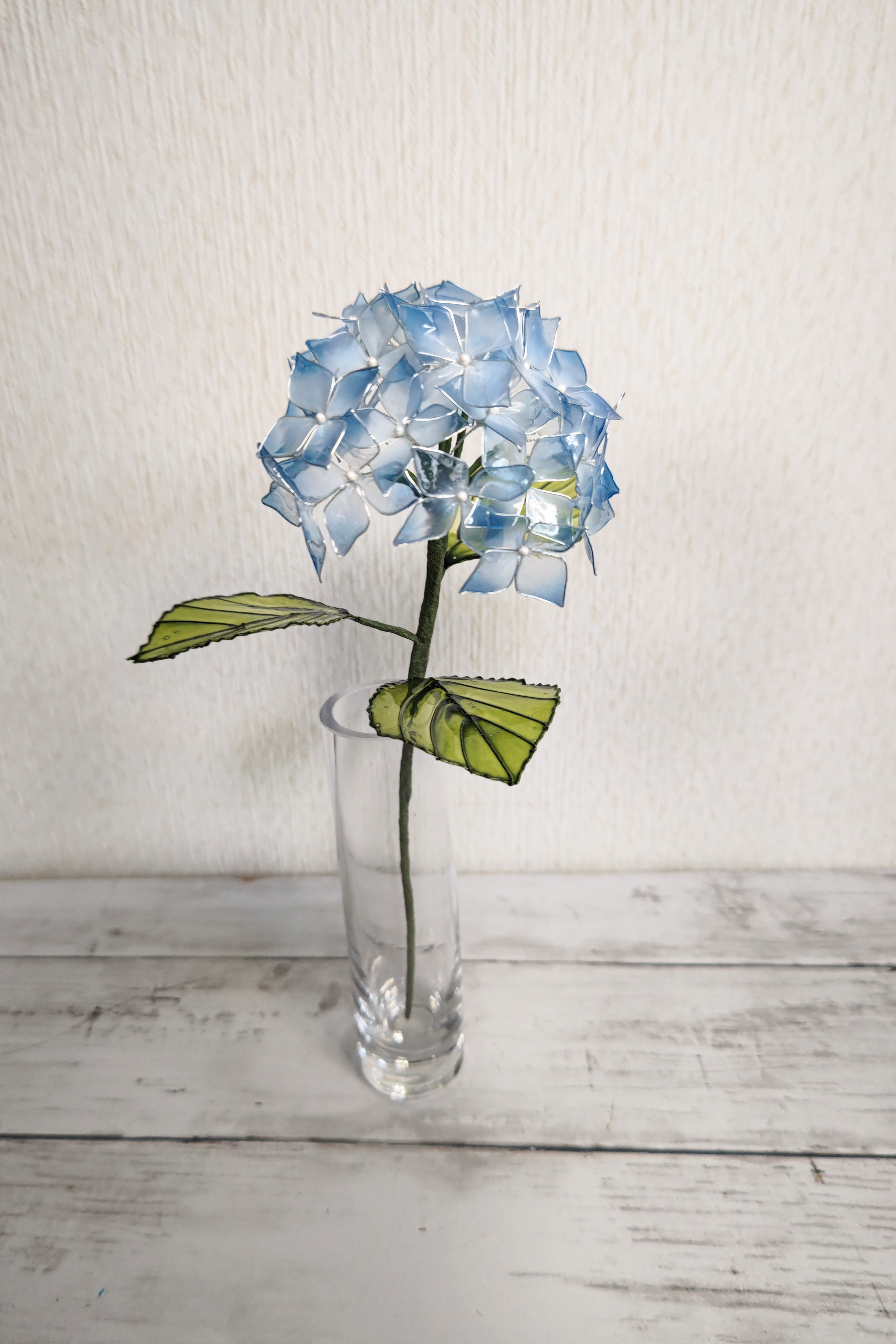 紫陽花 小（ブルー） アメリカンフラワー/ディップアート アート