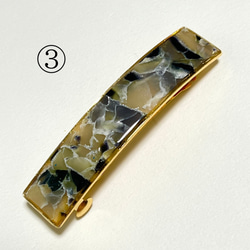 【1点もの】ポリマークレイの大きめバレッタ　【縦約18mm×横約84mm】 6枚目の画像