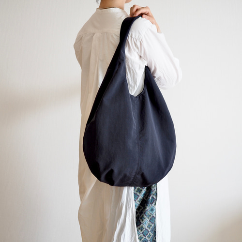 ネイビー×ブラック 大容量トートバッグ ころころ撥水！2wayトート /A4対応 大容量【受注生産】ネイビー