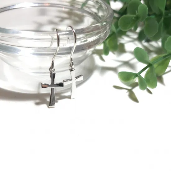 純銀製＊クロスピアス