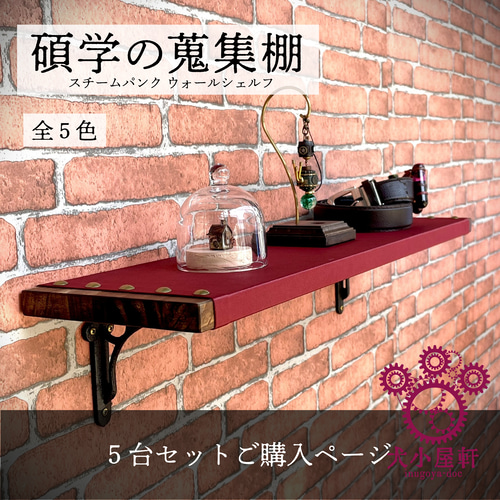 ウォールシェルフ】碩学の蒐集棚 スチームパンク 家具 壁掛け ウォール