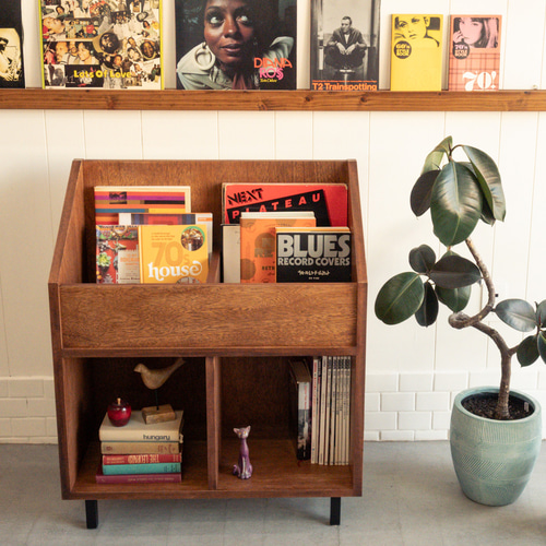 DIG THE RECORD SHELF レコード収納 本棚 マンガ 文庫本 ビンテージ