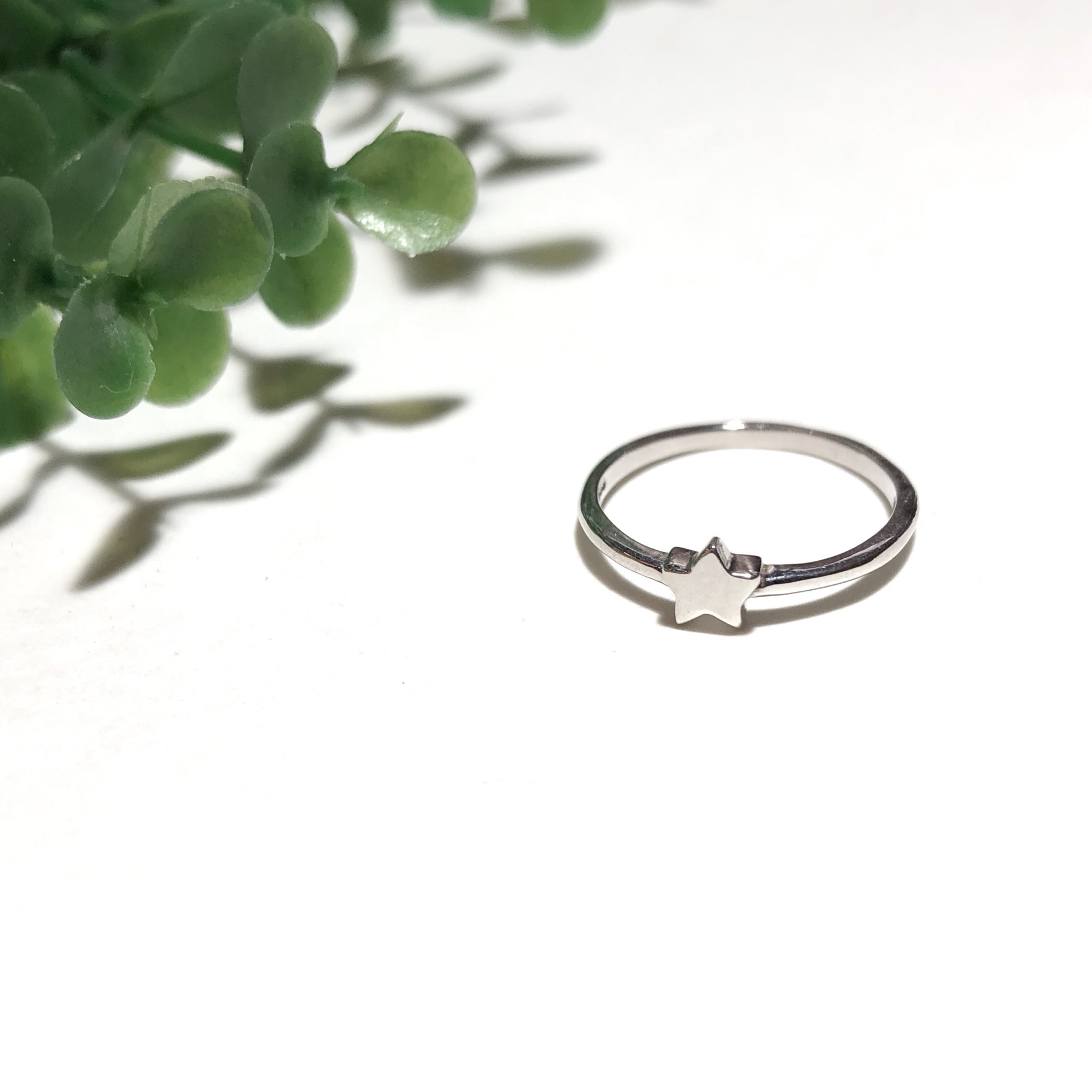 純銀製＊スター シンプルワンポイントリング・ピンキーリング