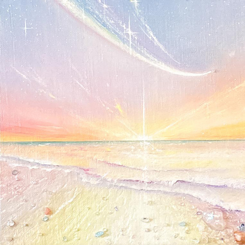 Earth【原画】星に願いを〜優しさに溢れた世界 (チョークアート.オイル