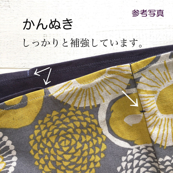 たたむの簡単ペタンコ布バッグ＊バード・麻色 8枚目の画像