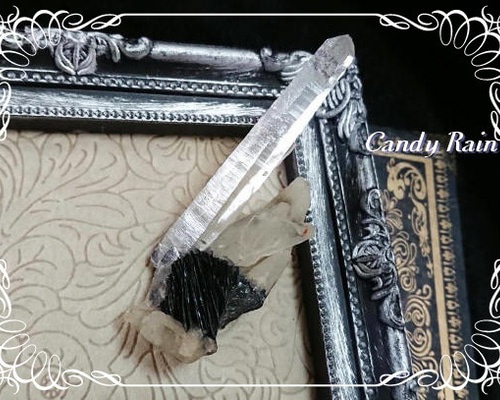 アイアンローズ(ヘマタイト)共生・水晶クラスター原石～Type.A