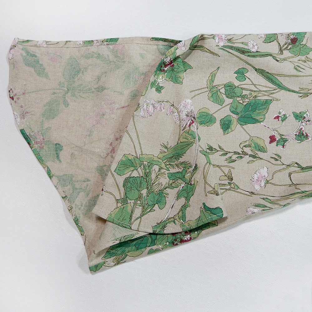 暑い夏にゆったり着られる！袖がリボンのハーフリネンブラウス ナチュラル【特集掲載】