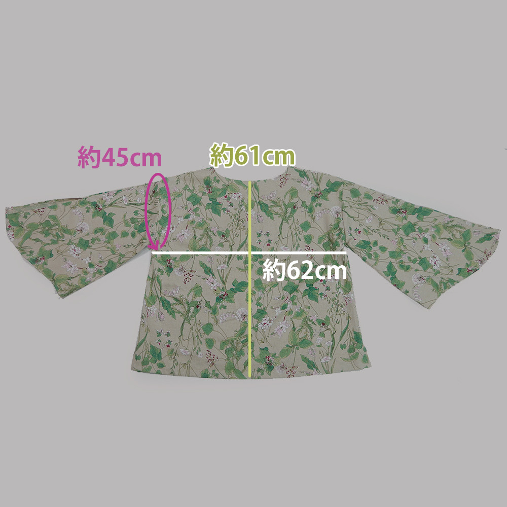 暑い夏にゆったり着られる！袖がリボンのハーフリネンブラウス ナチュラル【特集掲載】