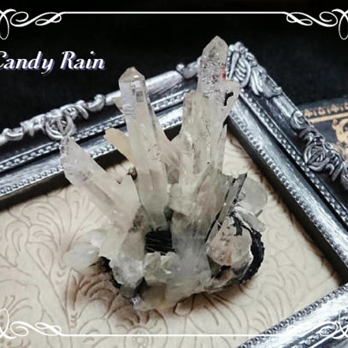 アイアンローズ(ヘマタイト)共生・水晶クラスター原石～Type.B