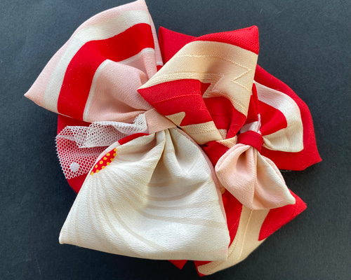 赤 ピンク リボン 髪飾り 七五三 成人式 ヘアアクセサリー その他ヘア