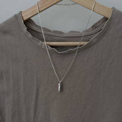 SV925 日付・時間を刻印する クロック シルバーネックレス 2枚目の画像