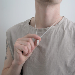 SV925 日付・時間を刻印する クロック シルバーネックレス 4枚目の画像