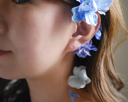 アンナ】フラワーイヤーカフ イヤーカフ 造花イヤーカフ ウェディング