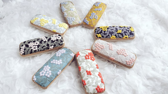 草です！刺繍生地のメガネケース　ハンドメイド 草様専用です！刺繍生地のメガネケース ハンドメイド