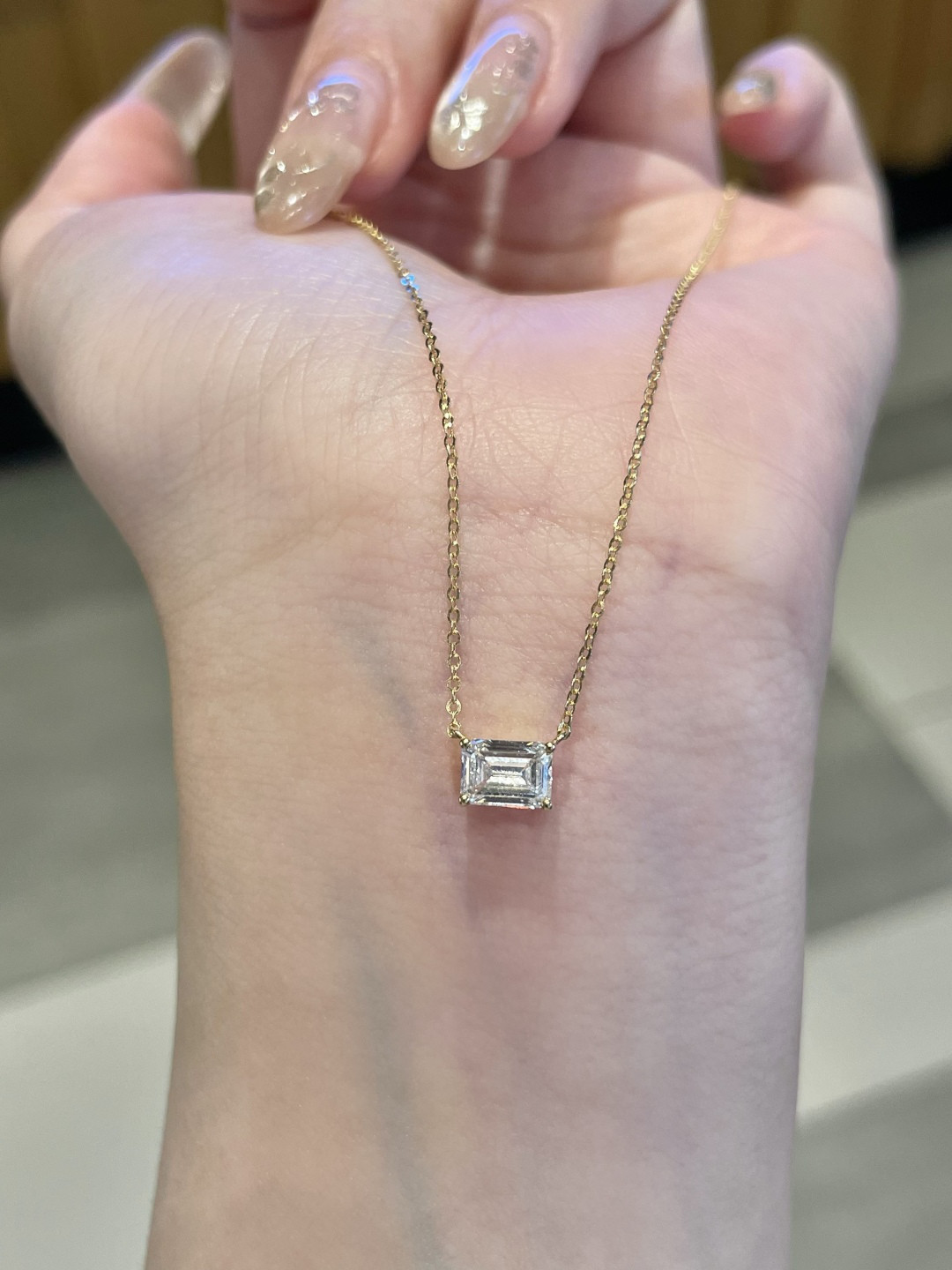 ラボグロウンネックレスk18　1002