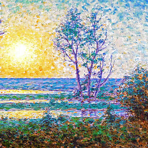 日没の風景画 A4 スウェーデンのアート 絵画 ARTE 通販 19359346