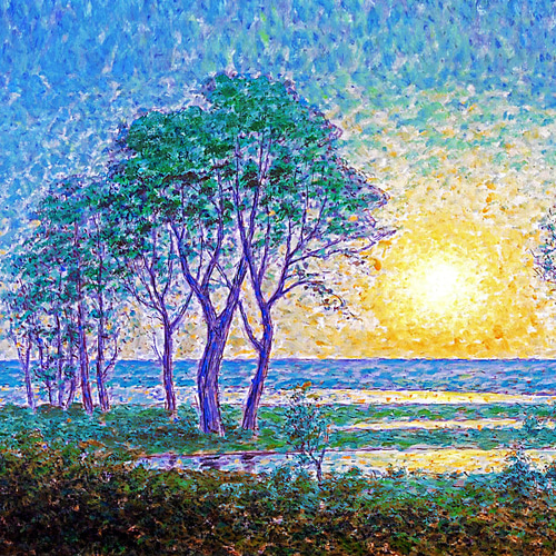 日没の風景画 A4 スウェーデンのアート 絵画 ARTE 通販 19359346