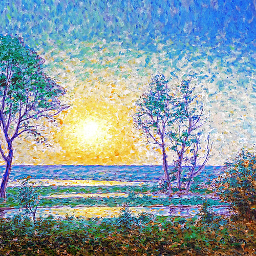 油絵 風景画 : 山の絵 (80X60CM) | セオアートギャラリー