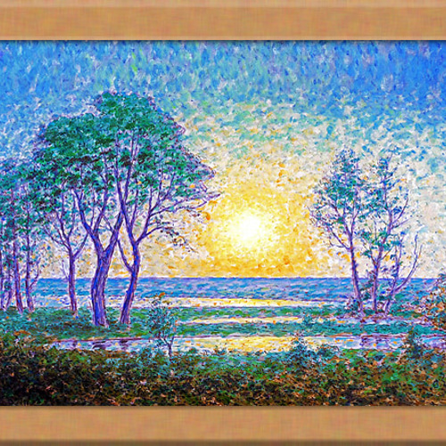 日没の風景画 A4 スウェーデンのアート 絵画 ARTE 通販 19359346